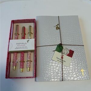 NWT-Papyrus express beautifully set of 3 ballpoint pens, and 3 notebooks.